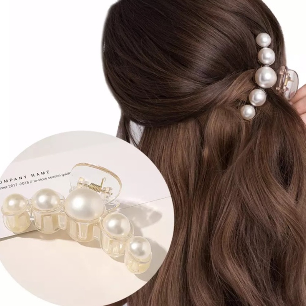 Pearl Acrylic Hair Claw - Picture 3 of 3